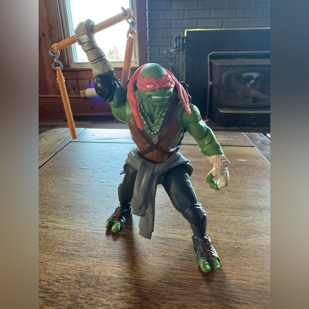 TMNT Michelangelo 2014 Movie Figure by Playmates – With Nunchucks Teenage Mutant
